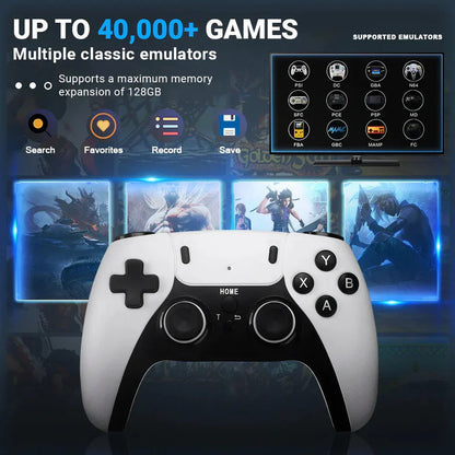 RetroPlayBox™ – 30,000+ Classic Games Console + 2 Wireless Controllers